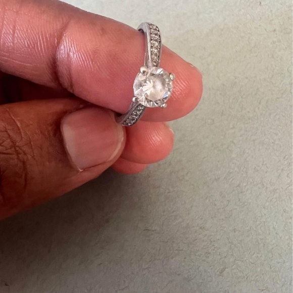 Wedding ring set 10KT White gold - Picture 15 of 17